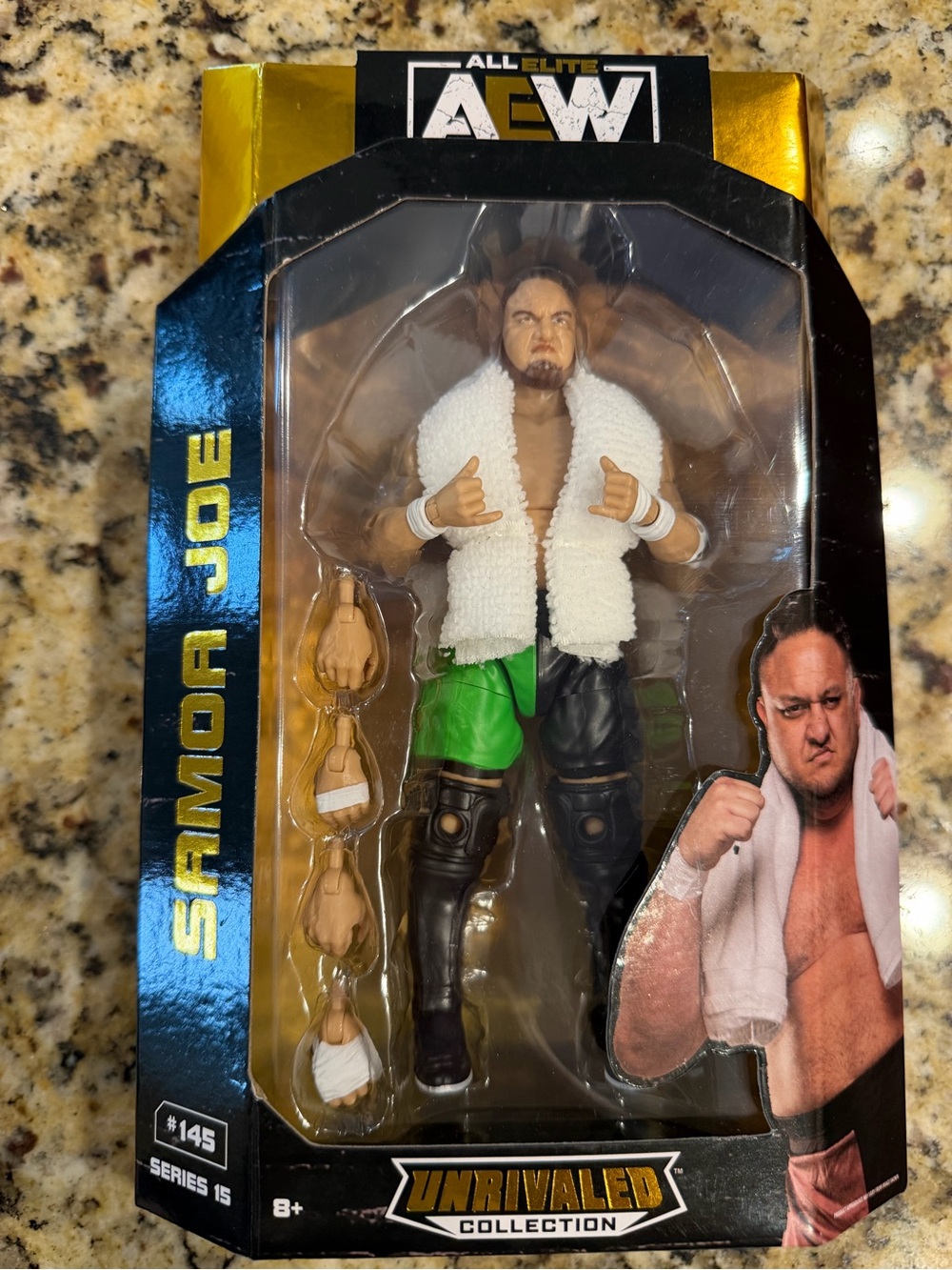 AEW Unrivaled Collection Samoan Joe Action Figure - Black, Green, White